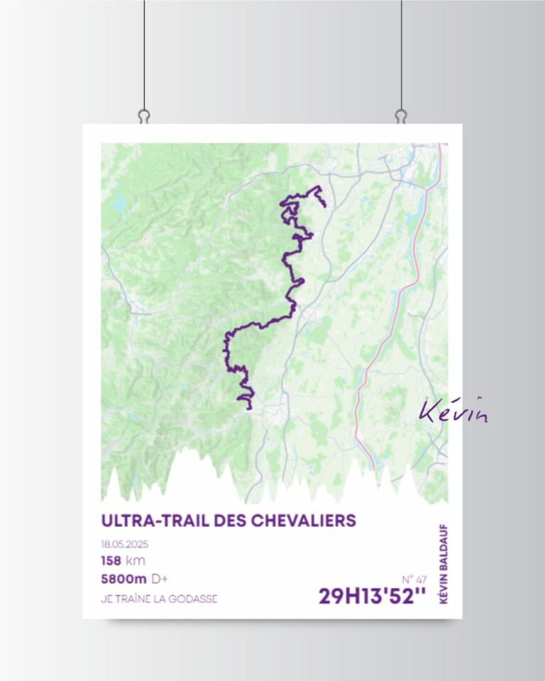 Création d'affiche de sport Ultra Trail des Chevaliers
