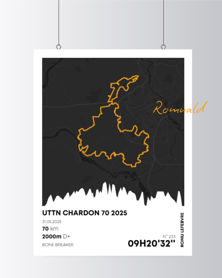 Affiche sportive running UTTN Chardon